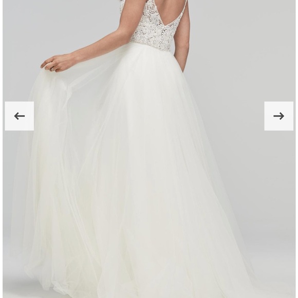 WTOO BY WATTERS Jura Wedding Dress Bridal Gown Size 2 (2P Petite) White Beaded - Picture 3 of 11